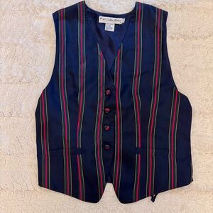 Vintage J.H. Collectibles size 6 100% Silk Vest | Preppy Statement Piece